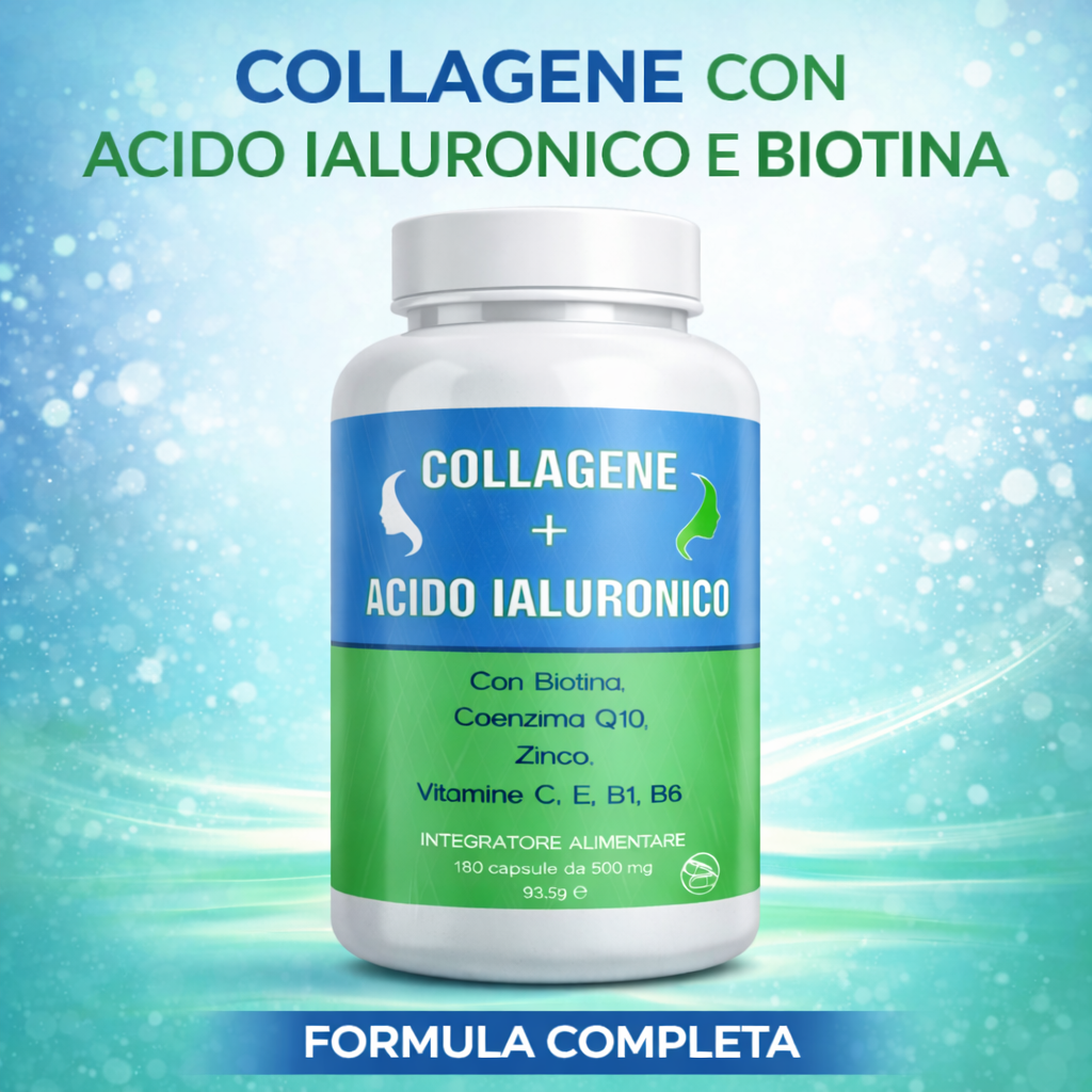 COLLAGENE + ACIDO IALURONICO 180 CPS - immagine 3